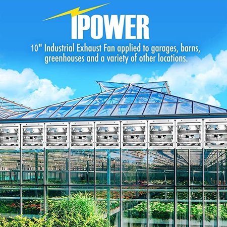 Ipower 10 Inch Shutter Exhaust Fan Aluminum+  fan speed controller + Disposal Power Cord Kit，2 Pack, 2PK HIFANXEXHAUST10CTBX2